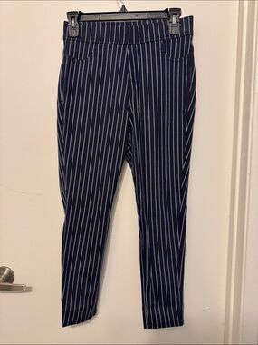 Time and Tru Navy Pinstripe Stretch Chinos